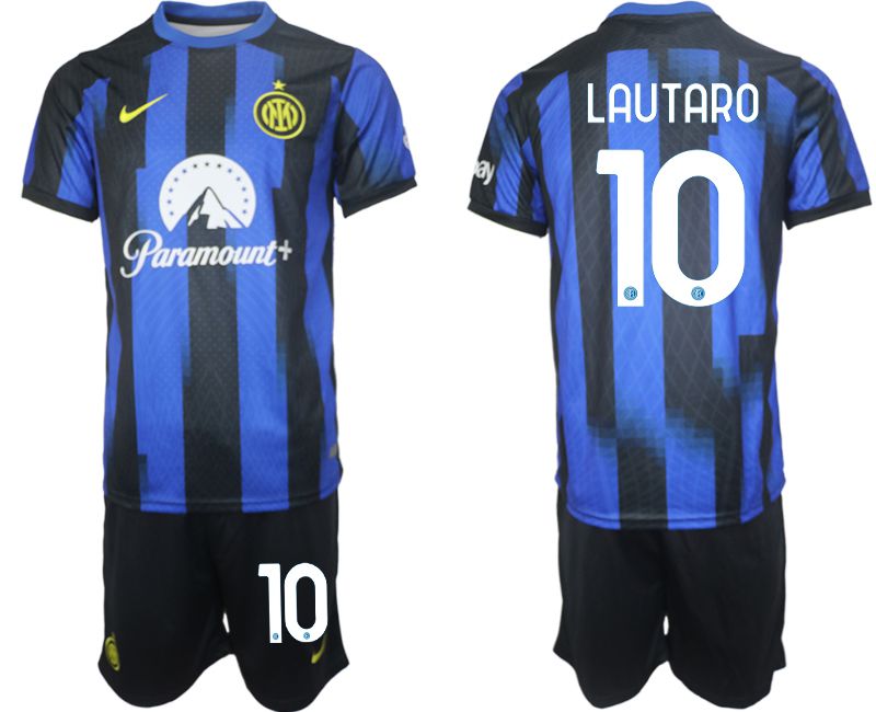 Men 2023-2024 Club Inter Milan home blue #10 Soccer Jersey->inter milan jersey->Soccer Club Jersey